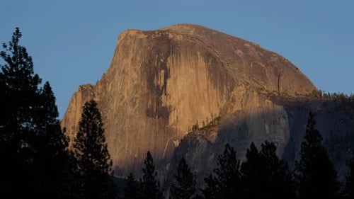 Half Dome in Yosemite at dusk