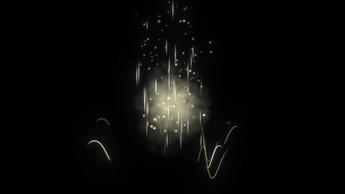 Golden Sparkle Light Burst with Rising Particles Animation