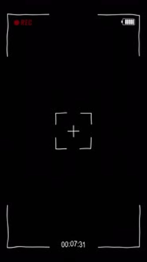 Hand-Drawn Sketch Camera Viewfinder Recording Overlay