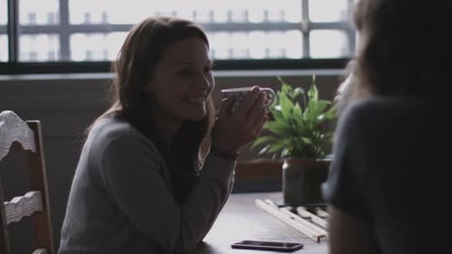 Young adult couple in a cafe together
