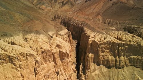 Sand Cliffs and Gorges in the Mountains