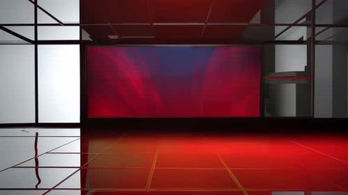 Sleek Virtual Studio Background with Customizable Screen