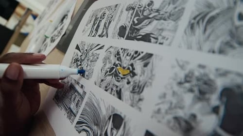 Hand Coloring Comic Book Illustration with Marker