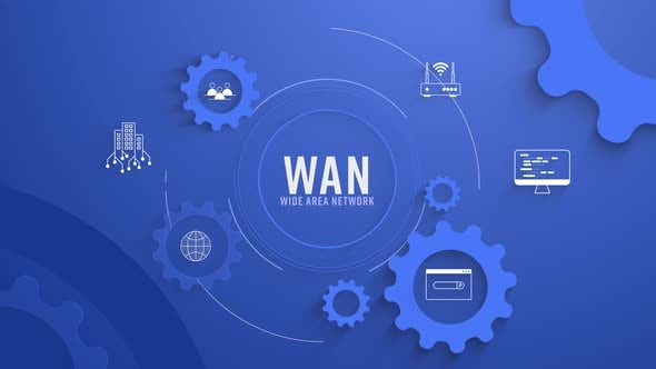 Modern WAN Network Technology Infographic, Backgrounds Motion Graphics ...