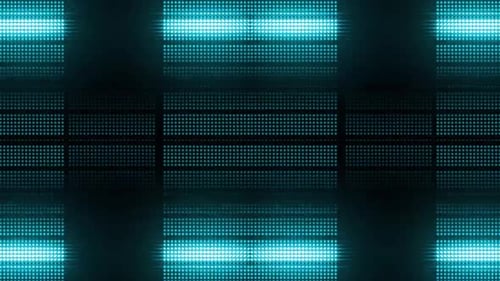 Dynamic blue lights pulsate across digital grid, creating energy