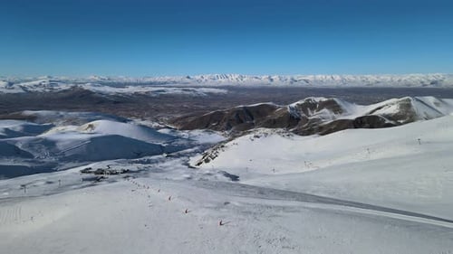 Aerial Mountains Winter