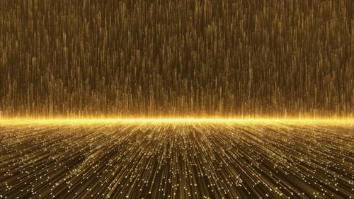 Abstract Golden Particles Flowing Upwards Dynamic Background Loop