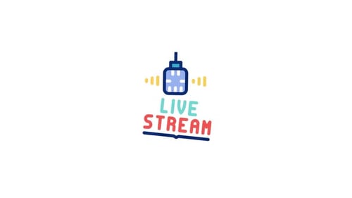 Icono animado de transmisión en vivo