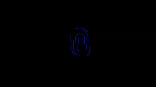 Minimalist Fingerprint Line Reveal Animation
