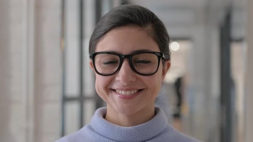 Face Close up of Smiling Indian Business Woman