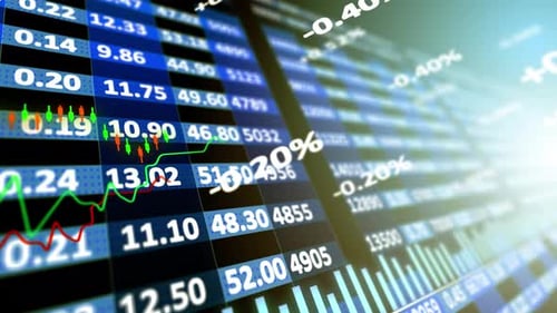 Stock market trend of animation background.