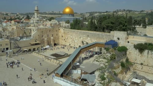 Jerusalem old city and golden dome of Al Aqsa mosque