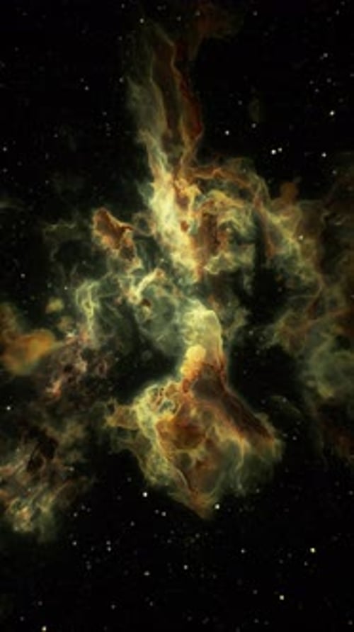 Abstract Flowing Space Nebula Animation with Stars