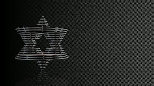 Animated Layered Star of David Symbol
