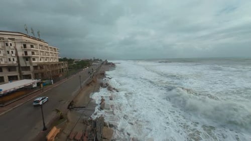 Destroy Waterfront After the Ocean Storm