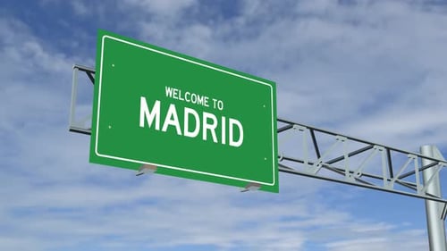 Madrid City Sign 4K
