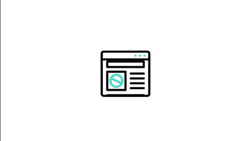 Icono animado de bloqueador de anuncios