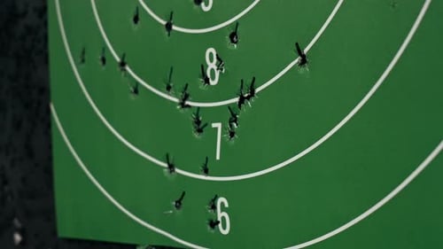 Nahaufnahme auf einem professionellen Schießstand, Zielort von Impact Professional Shooting