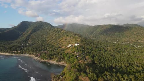 Aerial Lombok Beach Waves
