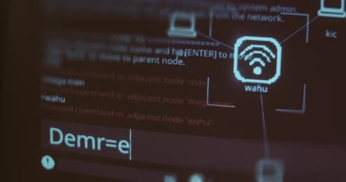 Network Map with Nodes and Connections