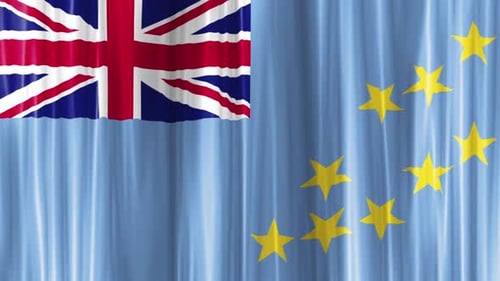 Tuvalu Flag Curtain Wave
