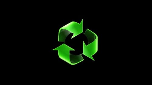 Icono de reciclaje verde
