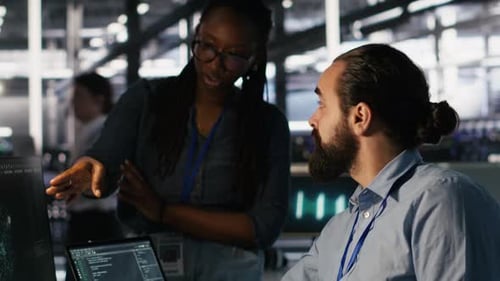 Data Center System Administrators Working Together