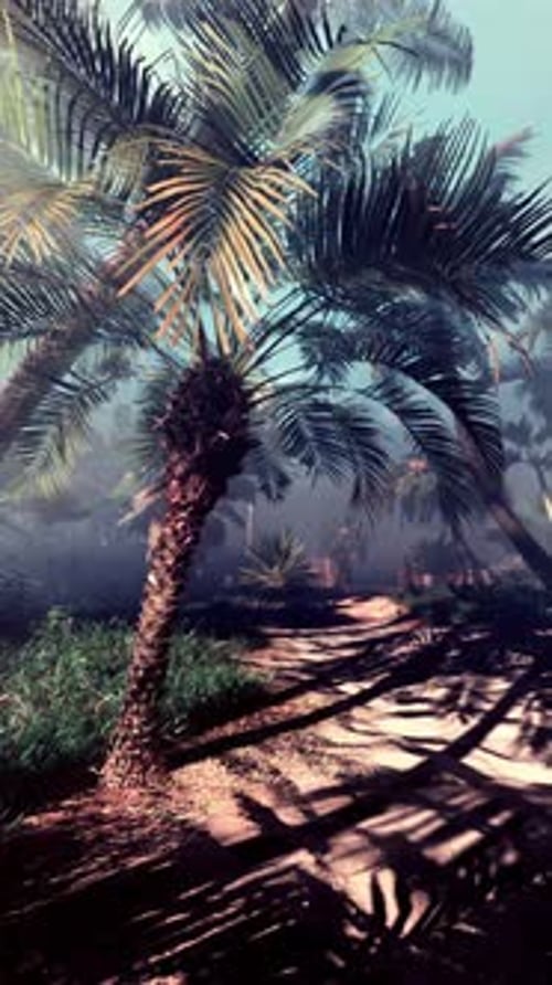 A Palm Tree in the Middle of a Forest