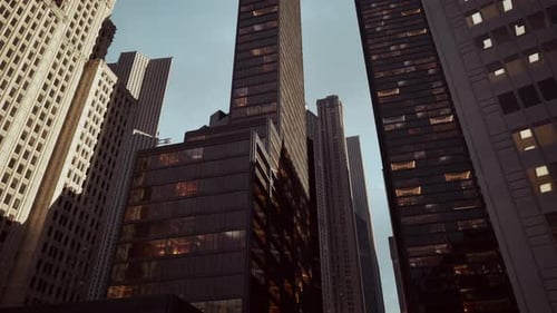 Urban Giants Embrace Majestic Skyscrapers Towering Side By Side