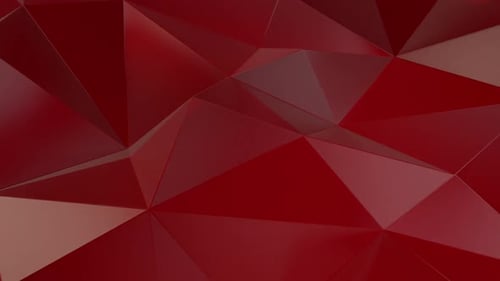 Seamless Red Geometric Abstract Polygon Background Loop