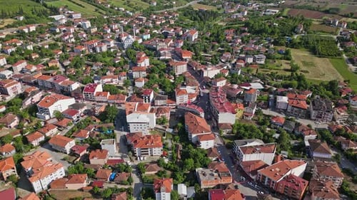 Aerial Drone Town 2K