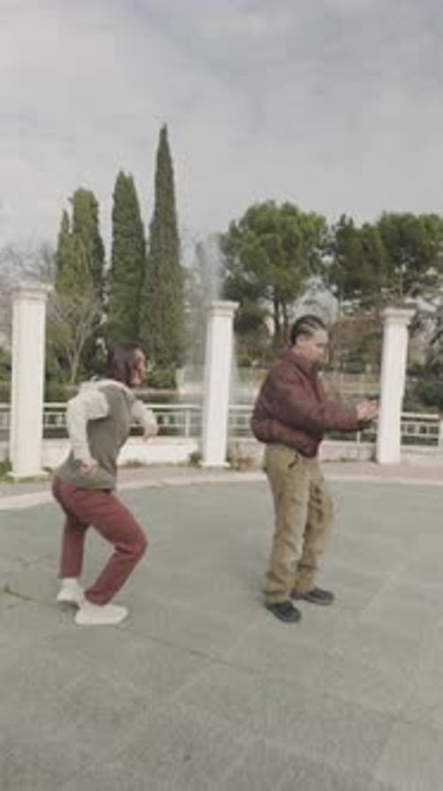 Des danseurs hispaniques urbains font du freestyle sur Hip Hop Beatbox dans un parc