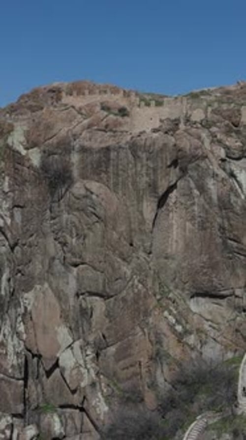 Historical Castle Ruins Aerial Drone