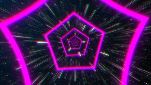 Abstract Neon Tunnel Background