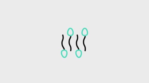 Animiertes Sperma-Symbol