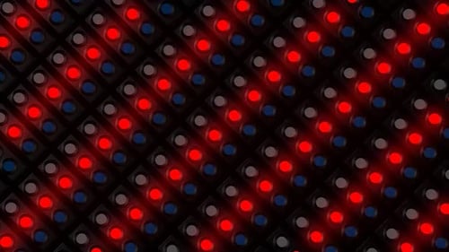 Dynamic Geometric Grid with Flashing LED Lights