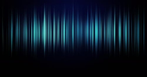 Abstract Blue Glowing Vertical Lines Music Equalizer Background