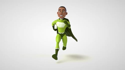 Super héros de dessin animé amusant