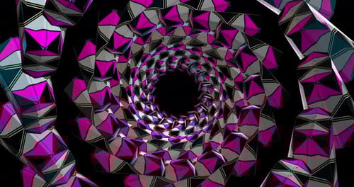 4K VJ Abstract Color Tunnel Animation 14