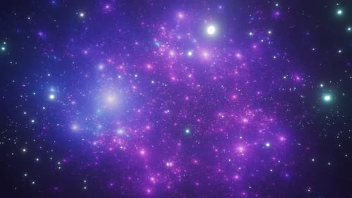 Vibrant Cosmic Galaxy Starfield Abstract Background Loop