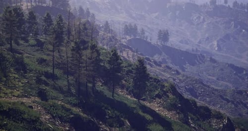 Breathtaking Mountain Landscape Showcasing Rugged Terrain and Lush Greenery