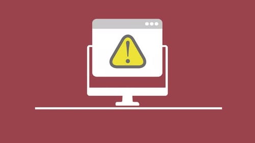 Minimalist Computer Error Warning Reveal Animation