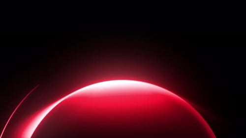 Modern Neon Red Light Arc Abstract Reveal