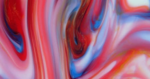 Colorful Paint Swirls in Abstract Motion