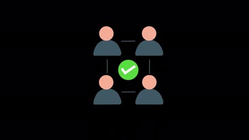 Animated Flat Design People Connecting in a Network