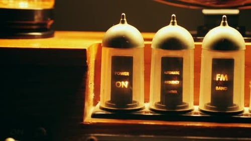 Vintage Radio "Power On" Close Up