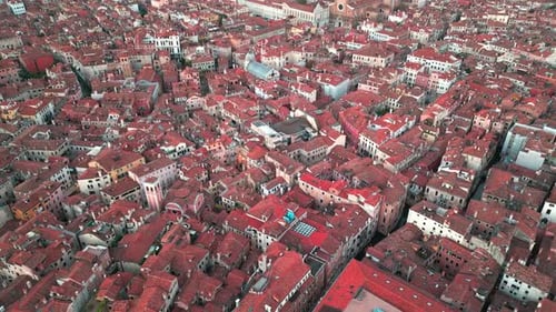 Aerial View of Venice in Italy Venecia