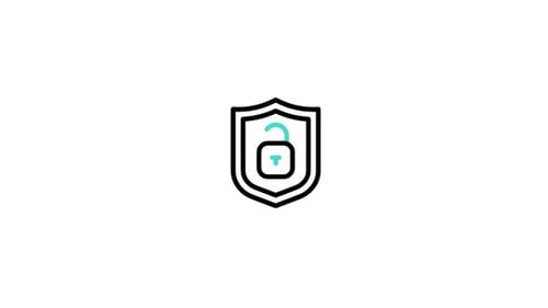 Ícone animado de escudo
