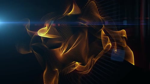 Fluid Abstract Particle Wave Digital Background