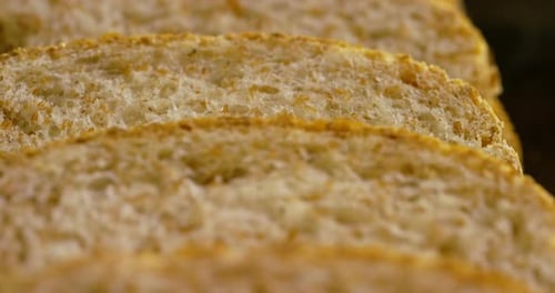 Close Up of Sliced Whole Wheat Bread
